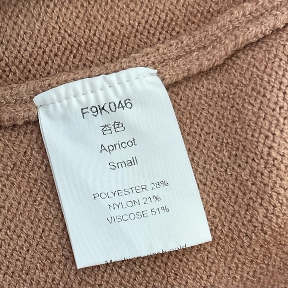 GeGekoko Women Long Sleeve Turtleneck Chunky Knitted Pullover Viscose S  Apricot - Picture 4 of 9